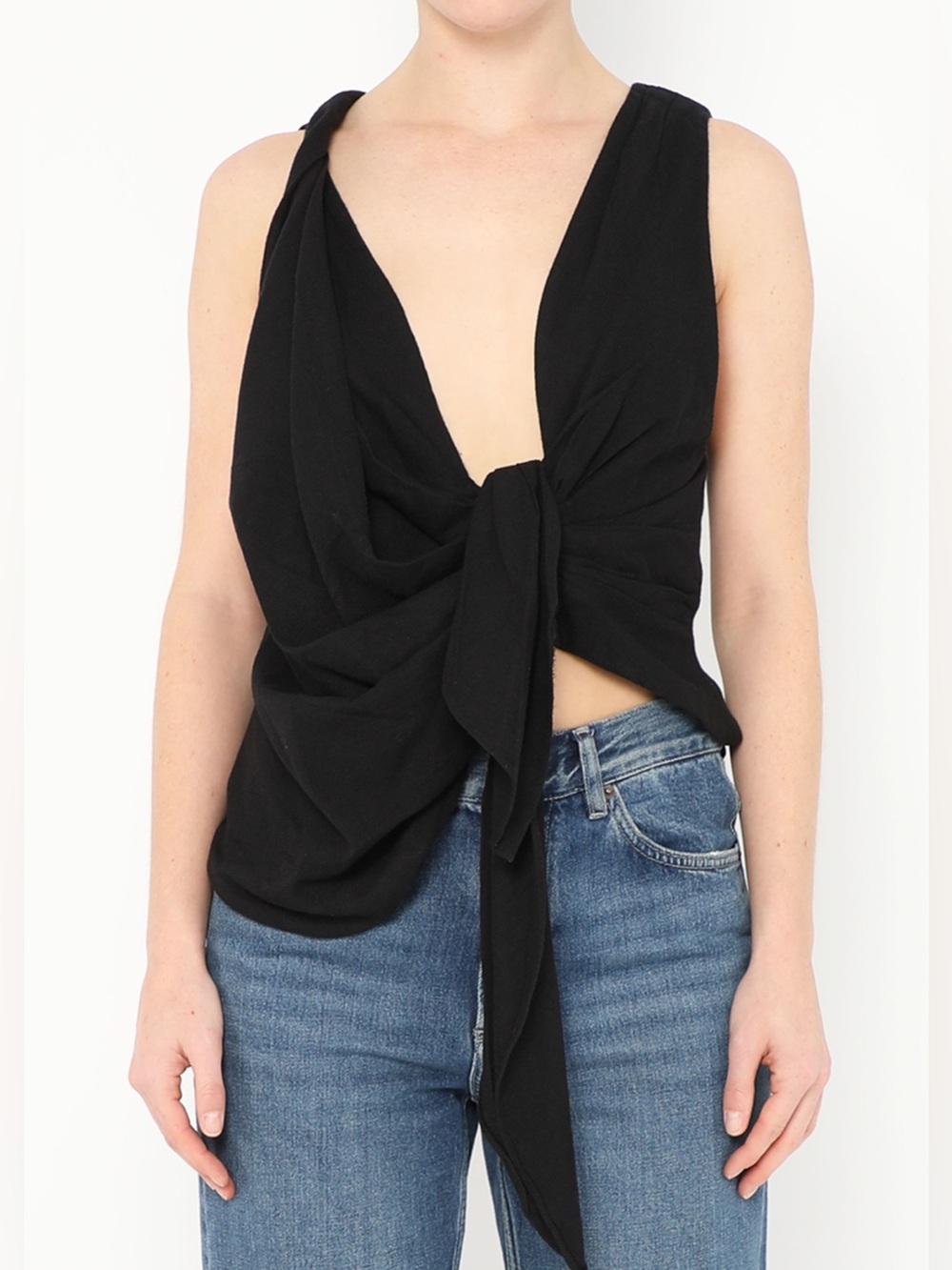 Jacquemus Spring La Top Bahia 2018 La Bomba Runway Collection Black Twist Tank